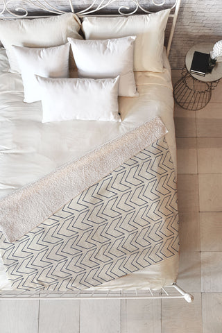 June Journal Simple Linear Geometric Shapes Fleece Throw Blanket