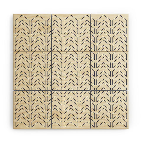 June Journal Simple Linear Geometric Shapes Wood Wall Mural