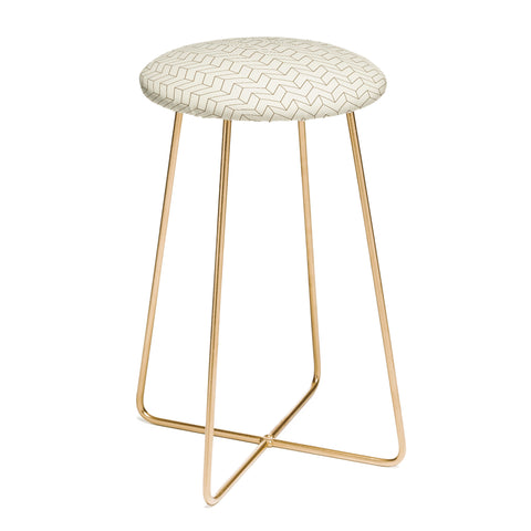 June Journal Simple Linear Geometry Cream Counter Stool
