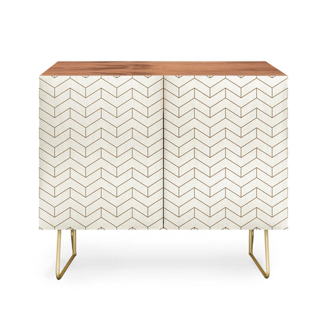 June Journal Simple Linear Geometry Cream Credenza