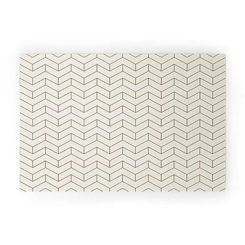 June Journal Simple Linear Geometry Cream Welcome Mat