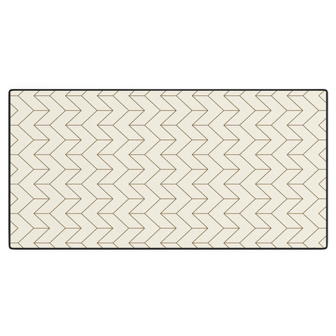 June Journal Simple Linear Geometry Cream Desk Mat