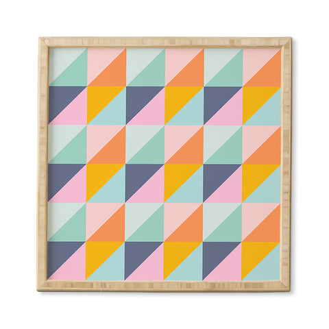 June Journal Simple Shapes Pattern in Fun Colors Framed Wall Art