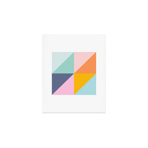 June Journal Simple Shapes Pattern in Fun Colors Art Print