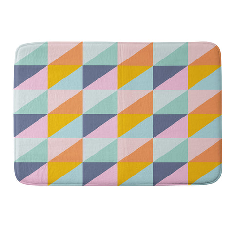 June Journal Simple Shapes Pattern in Fun Colors Memory Foam Bath Mat