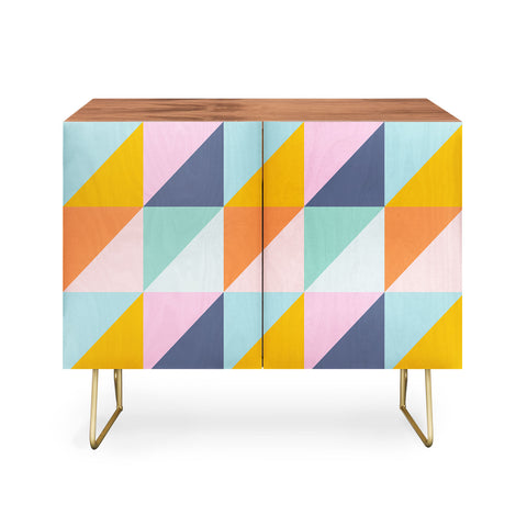 June Journal Simple Shapes Pattern in Fun Colors Credenza