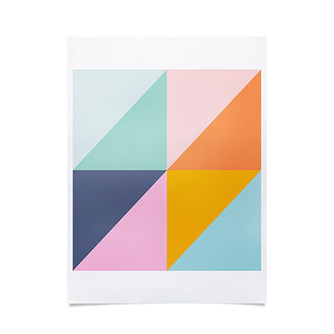 June Journal Simple Shapes Pattern in Fun Colors Poster