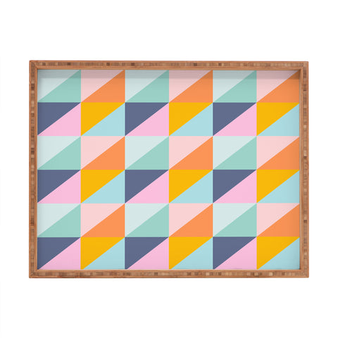 June Journal Simple Shapes Pattern in Fun Colors Rectangular Tray