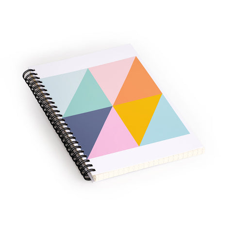 June Journal Simple Shapes Pattern in Fun Colors Spiral Notebook