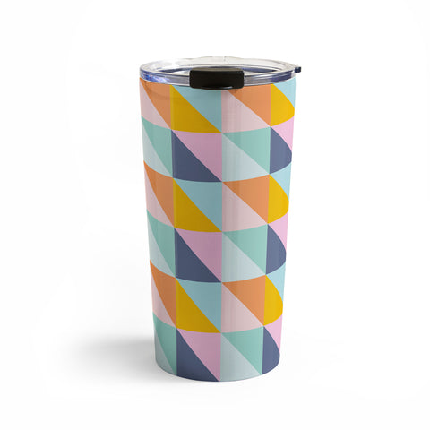 June Journal Simple Shapes Pattern in Fun Colors Travel Mug