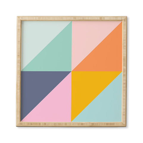 June Journal Simple Triangles in Fun Colors Framed Wall Art