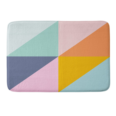 June Journal Simple Triangles in Fun Colors Memory Foam Bath Mat