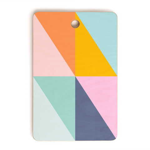 June Journal Simple Triangles in Fun Colors Cutting Board Rectangle