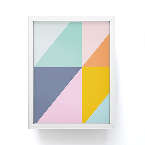June Journal Simple Triangles in Fun Colors Framed Mini Art Print