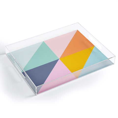 June Journal Simple Triangles in Fun Colors Acrylic Tray