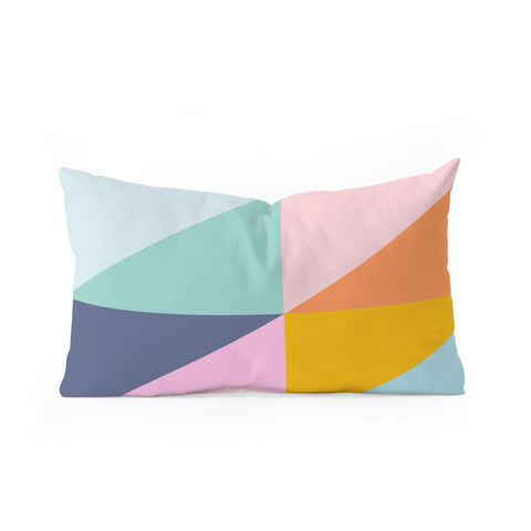June Journal Simple Triangles in Fun Colors Oblong Throw Pillow