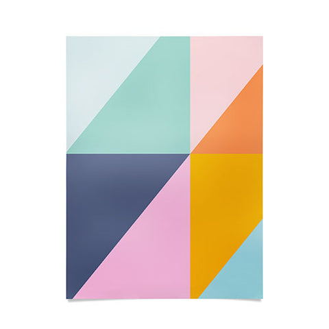 June Journal Simple Triangles in Fun Colors Poster