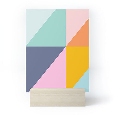 June Journal Simple Triangles in Fun Colors Mini Art Print