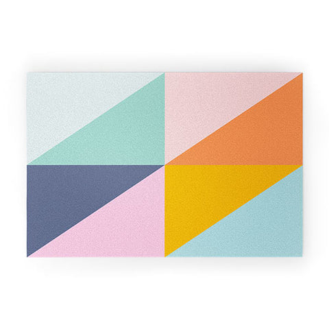 June Journal Simple Triangles in Fun Colors Welcome Mat