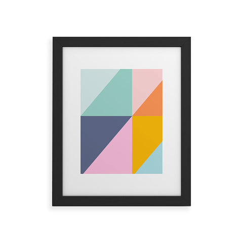 June Journal Simple Triangles in Fun Colors Framed Art Print