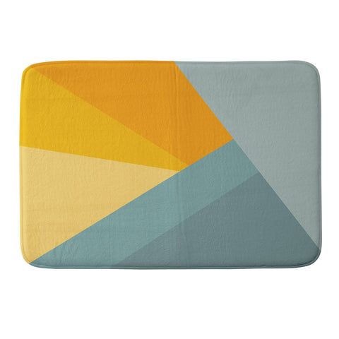 June Journal Sunset Triangle Color Block Memory Foam Bath Mat