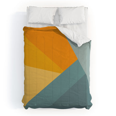 June Journal Sunset Triangle Color Block Comforter