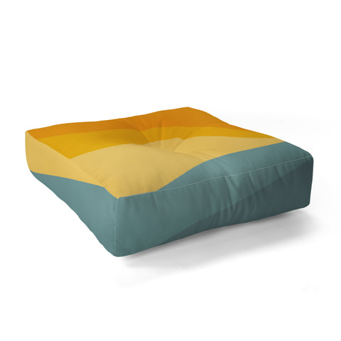 June Journal Sunset Triangle Color Block Floor Pillow Square
