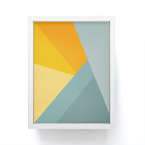 June Journal Sunset Triangle Color Block Framed Mini Art Print