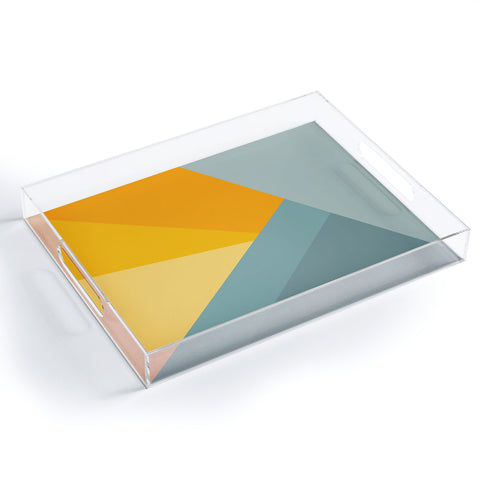 June Journal Sunset Triangle Color Block Acrylic Tray