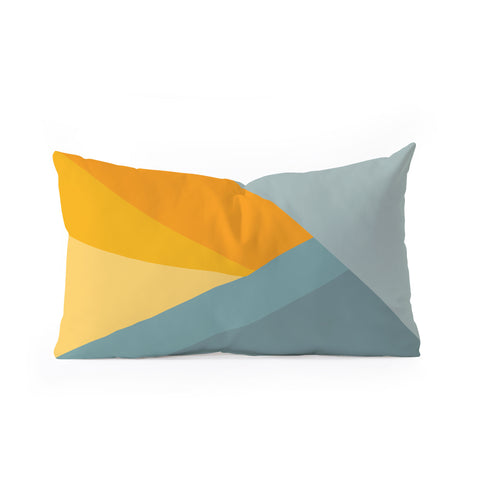 June Journal Sunset Triangle Color Block Oblong Throw Pillow
