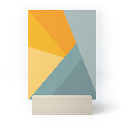 June Journal Sunset Triangle Color Block Mini Art Print