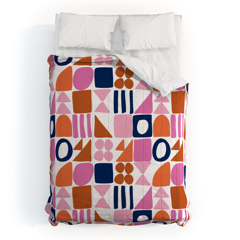 June Journal Sweet Whimsy Shapes Pattern Comforter