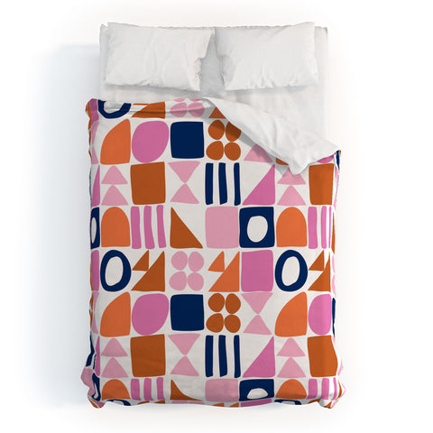 June Journal Sweet Whimsy Shapes Pattern Duvet Cover