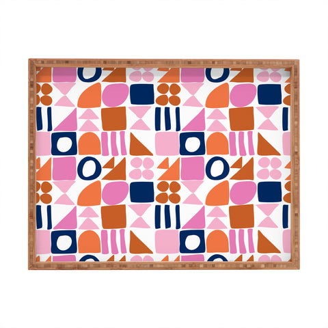 June Journal Sweet Whimsy Shapes Pattern Rectangular Tray