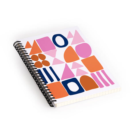 June Journal Sweet Whimsy Shapes Pattern Spiral Notebook