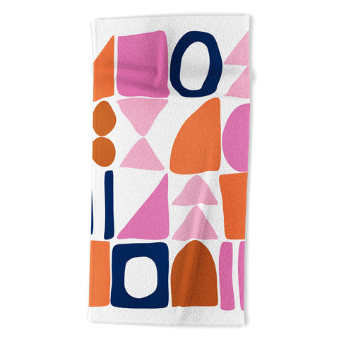 June Journal Sweet Whimsy Shapes Pattern Beach Towel