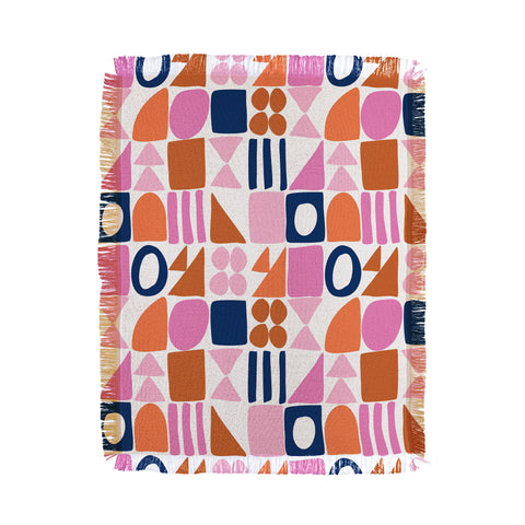 June Journal Sweet Whimsy Shapes Pattern Throw Blanket