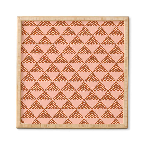 June Journal Triangular Lines in Terracotta Framed Wall Art