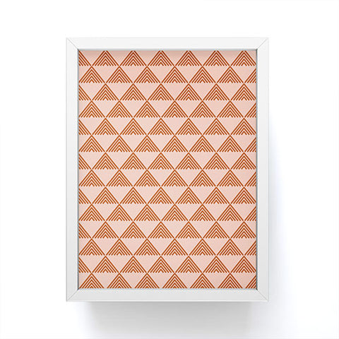 June Journal Triangular Lines in Terracotta Framed Mini Art Print