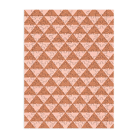 June Journal Triangular Lines in Terracotta Puzzle