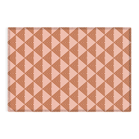 June Journal Triangular Lines in Terracotta Outdoor Rug
