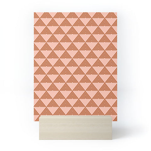 June Journal Triangular Lines in Terracotta Mini Art Print