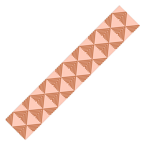 June Journal Triangular Lines in Terracotta Table Runner