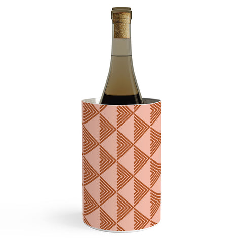 June Journal Triangular Lines in Terracotta Wine Chiller