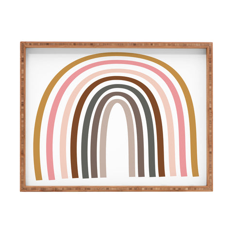 June Journal Whimsical Rainbow in Earthy Co Rectangular Tray