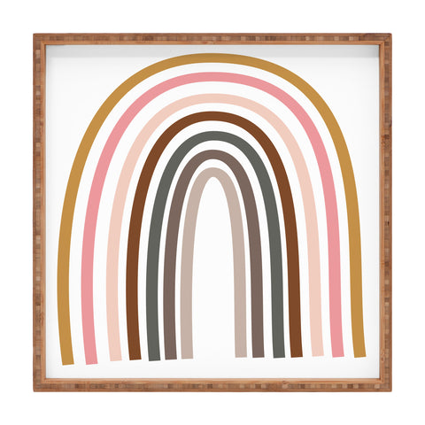 June Journal Whimsical Rainbow in Earthy Co Square Tray