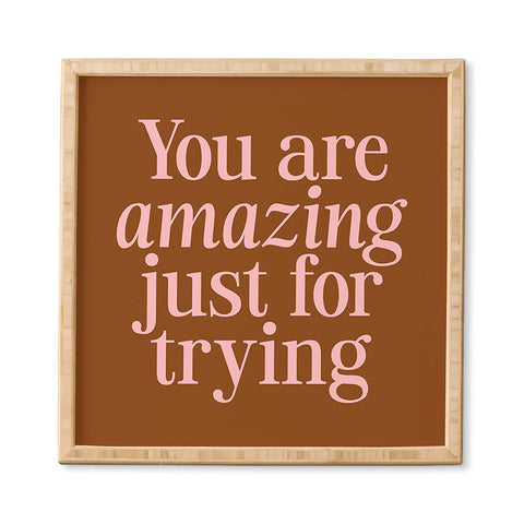 June Journal You Are Amazing Framed Wall Art
