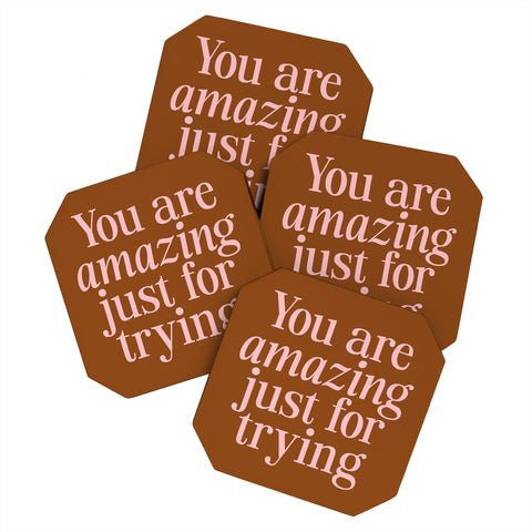 June Journal You Are Amazing Coaster Set