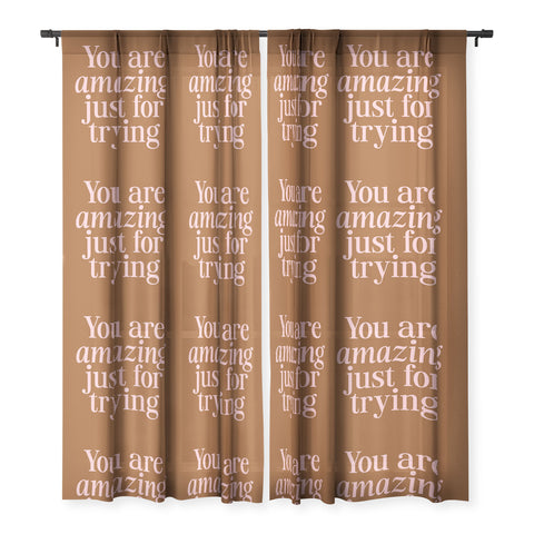 June Journal You Are Amazing Sheer Window Curtain