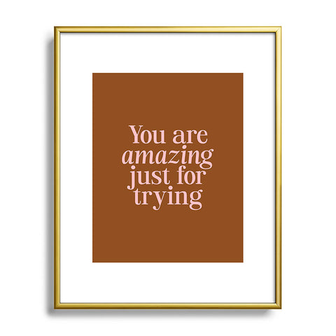 June Journal You Are Amazing Metal Framed Art Print